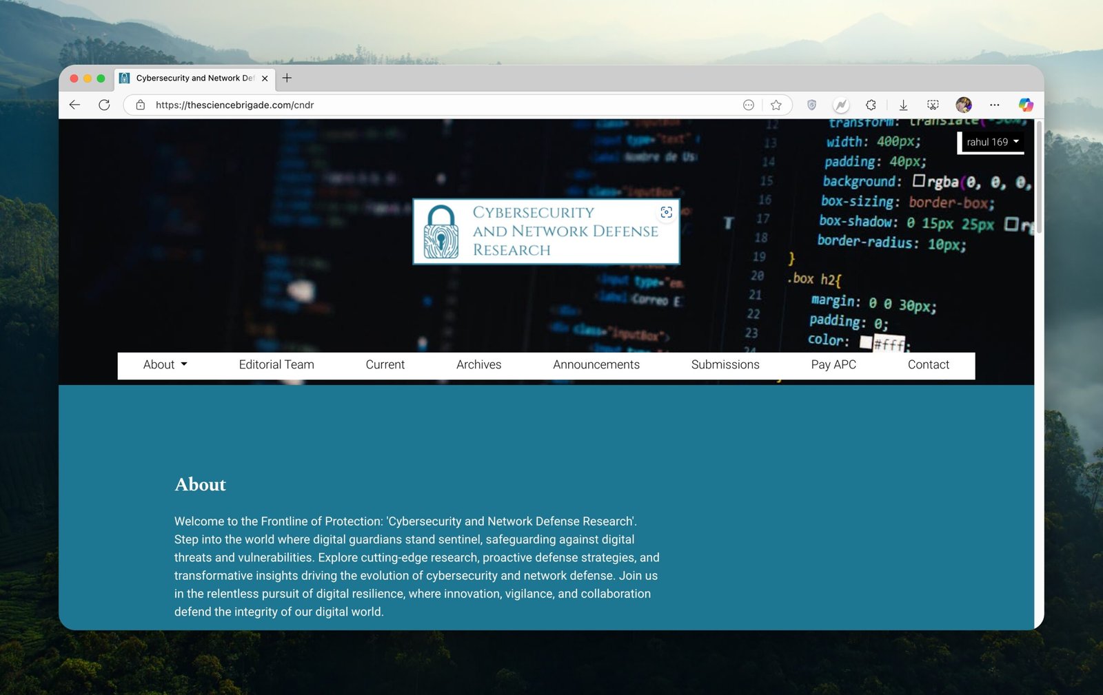 Cybersecurity and Network Defense Research, India
