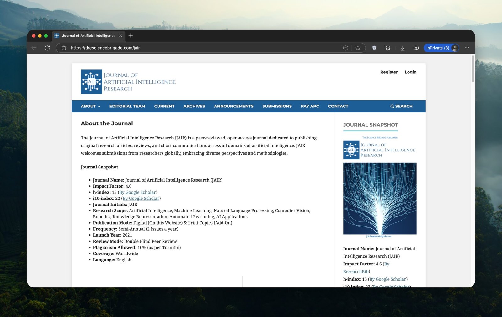 Journal of Artificial Intelligence Research, India