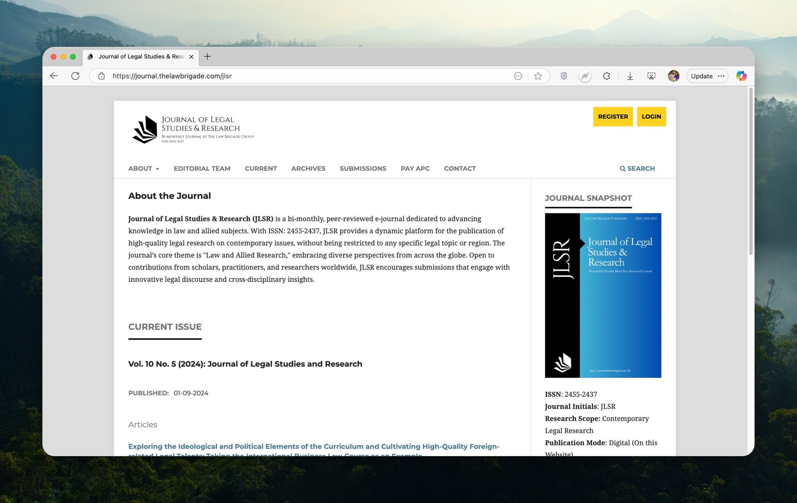 Journal of Legal Studies & Research